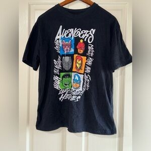 Marvel Avengers Black Large Graphic T-Shirt Size XL